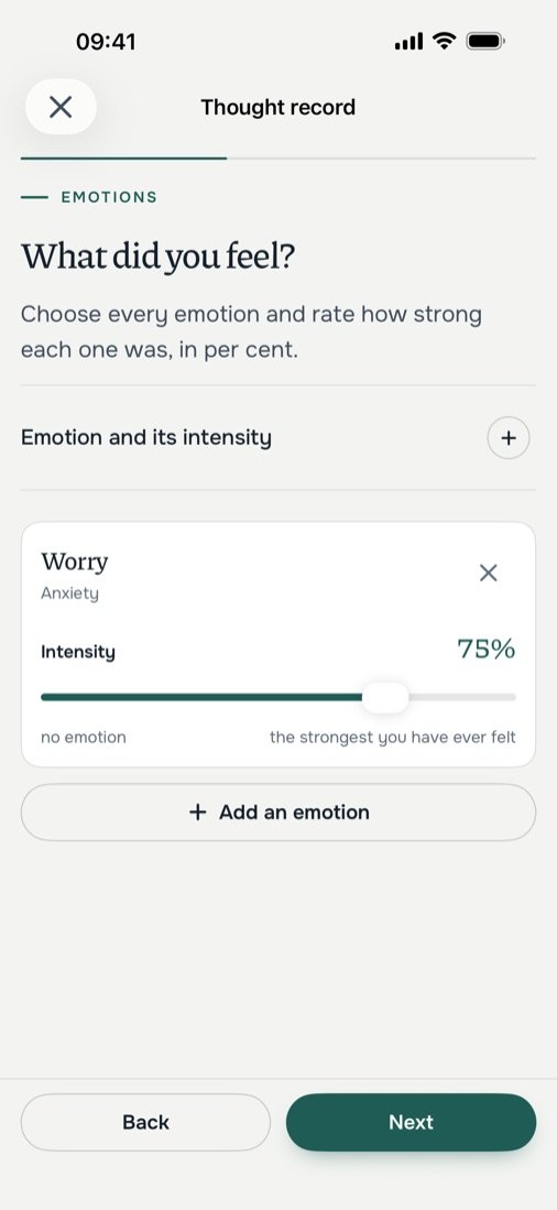 Emotions and how strong they are
